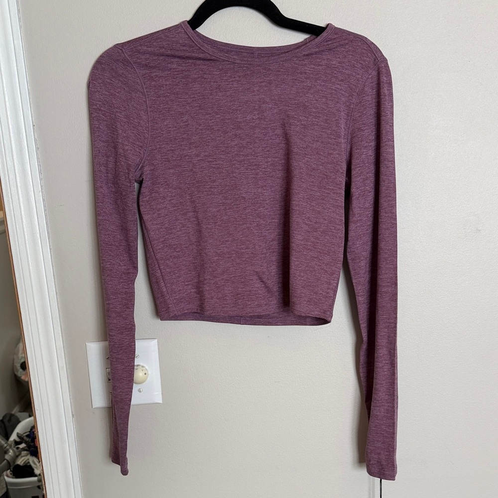 NWT Women's Long Sleeve Cropped Tee in Mauve